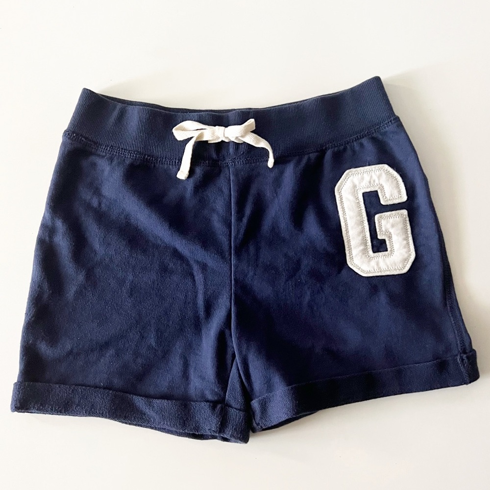 Girls Gap Navy Lounge Shorts with White Letter G Appliqué - Size XXL - 15 - 16